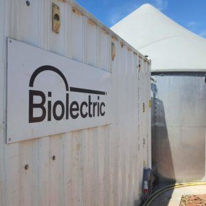 Container van biogasinstallatie
