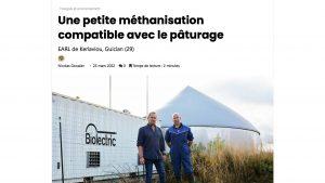 Actualités - Une petite méthanisation compatible avec le pâturage Cover