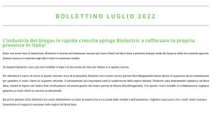 Notizie - BOLLETTINO LUGLIO 2022