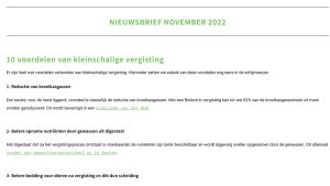 Nieuws - Biolectric Nieuwsbrief november 2022
