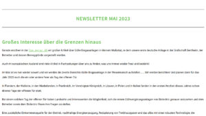 Nachrichten - Newsletter Mai 2023
