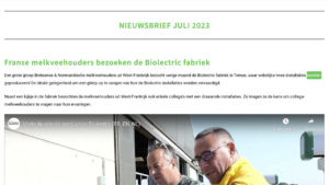 Nieuws - Nieuwsbrief juli 2023 - Biolectric Kleinschalige Vergisting - Thumbnail
