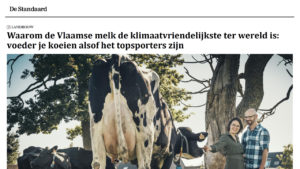 Nieuws - Waarom de Vlaamse melk de klimaatvriendelijkste ter wereld is - Voeder je koeien alsof het topsporters zijn - De Standaard - Biolectric - Thumbnail